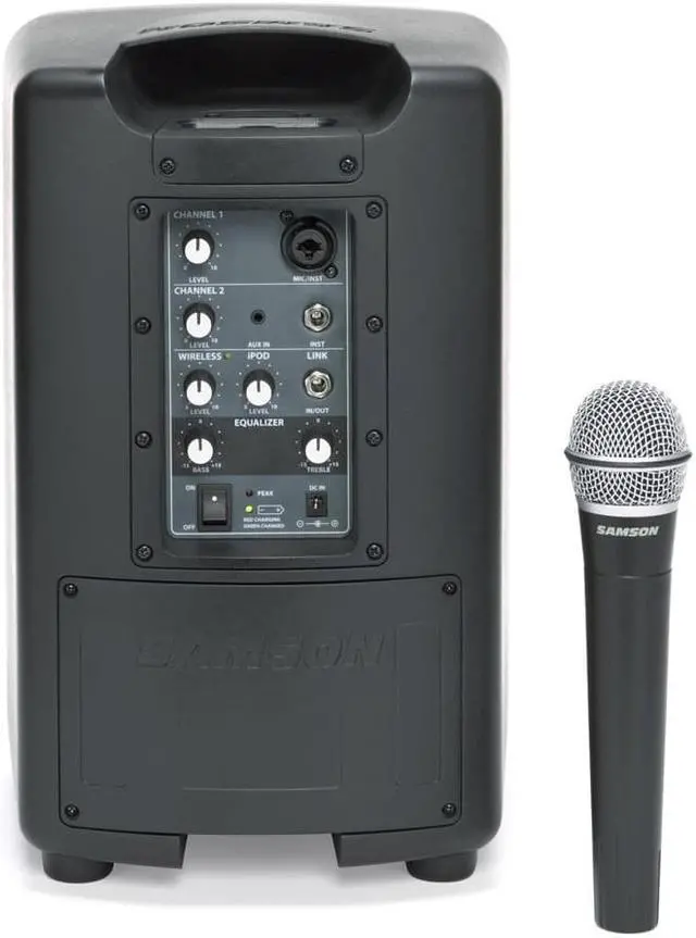 Alt view image 3 of 10 - Samson XP40iw Portable PA System w/ Microphone