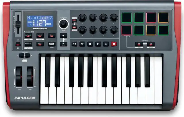 Alt view image 6 of 20 - Novation Impulse 25 USB/MIDI 25-Key Keyboard Controller