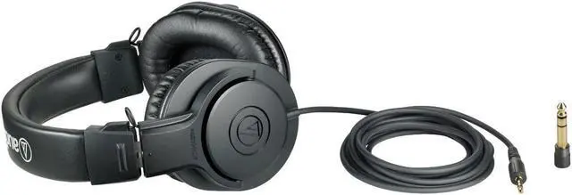 Alt view image 7 of 8 - Audio-Technica ATH-M20x Professional Studio Monitor Headphones- Black
