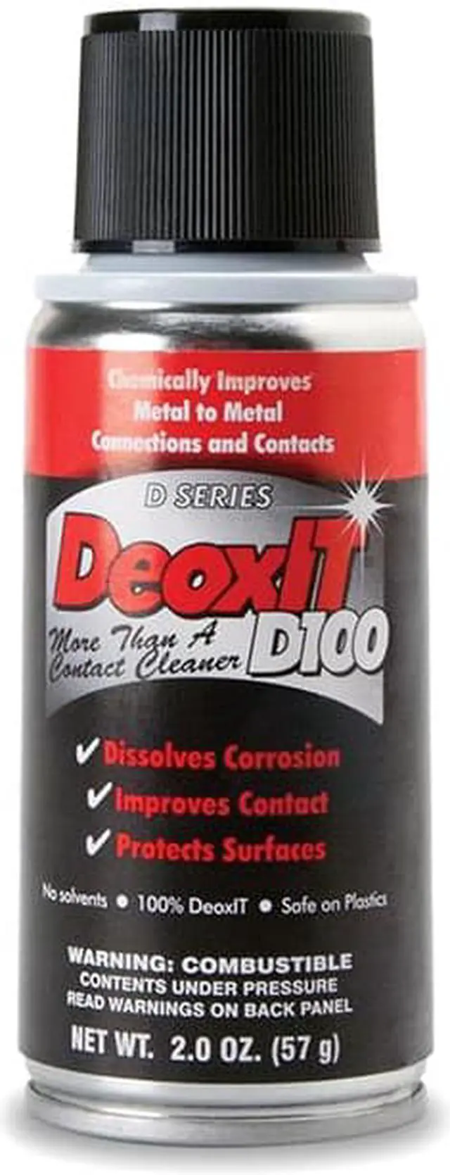 Alt view image 4 of 7 - DeoxIT D100 Contact Cleaner 100% Spray, 2 oz