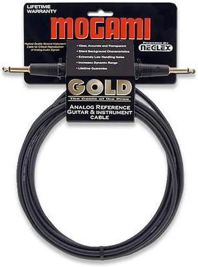 Alt view image 5 of 7 - Mogami 10' Gold Instrument Cable Guitar Keyboard Cord