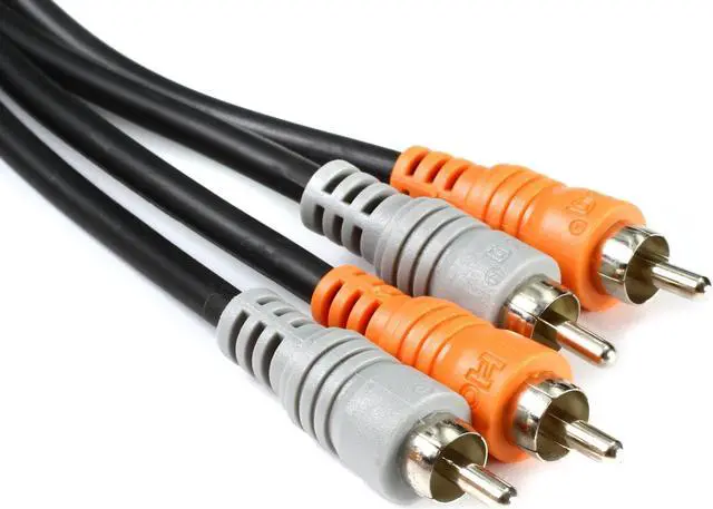 Alt view image 4 of 15 - Hosa CRA-202 Standard Nickel-Plated Dual RCA Male to RCA Male Connectors