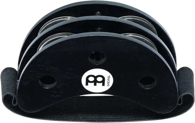 Alt view image 4 of 9 - Meinl FJS2S-BK Foot Tambourine Steel Jingles, Black