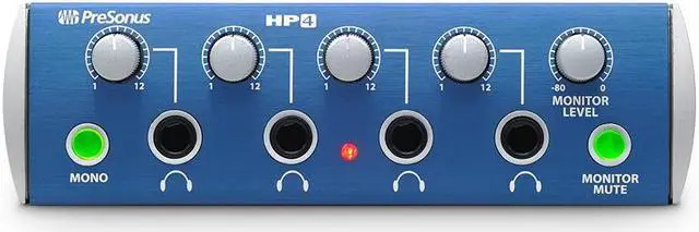 Alt view image 6 of 10 - PreSonus HP4 Channel Headphone Amplifier Monitoring Distribution System