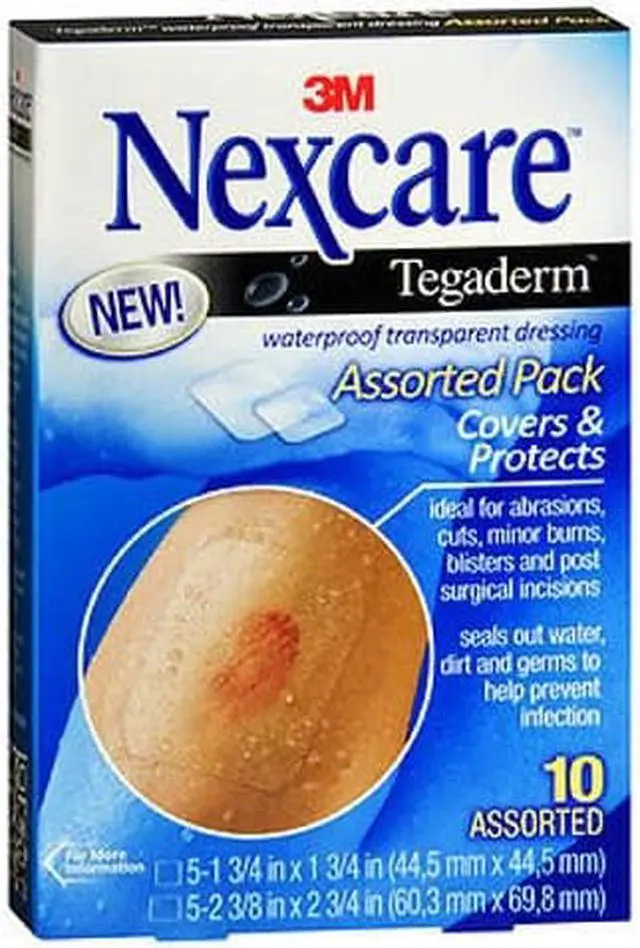 Alt view image 6 of 9 - Nexcare Tegaderm Waterproof Transparent Dressing 10 Assorted