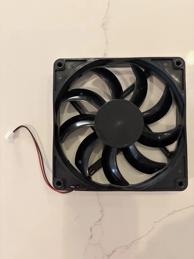 Alt view image 3 of 6 - Jamicon JF1425B1HR-R 140mm 12V DC Dual Ball Bearing Cooling Fan 2-Wire