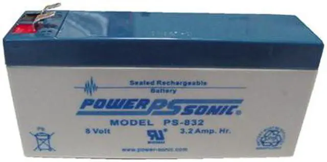Main image of Power-Sonic 8V/3.2AH Sealed Lead Acid Battery w/ F1 Terminal