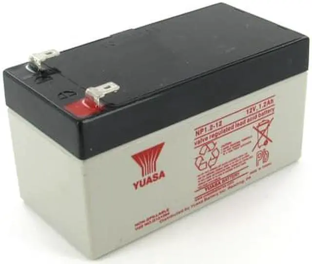 Main image of Yuasa NP1.2-12 12V/1.2AH Sealed Lead Acid Battery-F1 Terminal