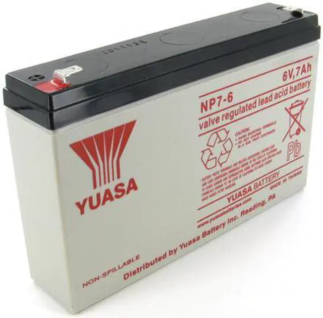 Main image of Yuasa NP7-6 Sealed Lead Acid Battery-F1 Terminal