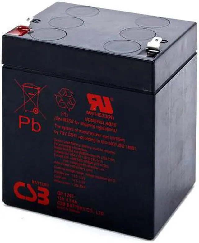 Main image of CSB GP1245 12V/4.5AH Sealed Lead Acid Battery-F1 Terminal