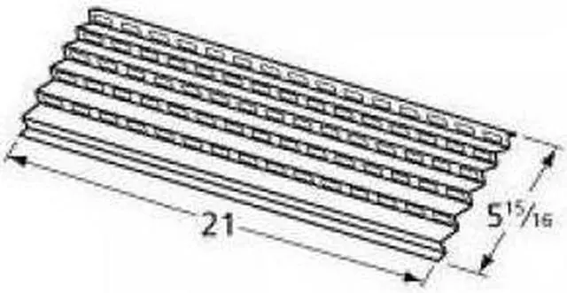 Main image of Music City Metals 94091 Stainless Steel Heat Plate Replacement for Select Viking Gas Grill Models