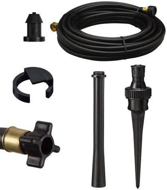 Main image of Nelson 50180 Simple Soaker Flower Watering Sprinkler with 50-Foot Tubing, Five Nozzles with Plastic Spikes, Risers, End