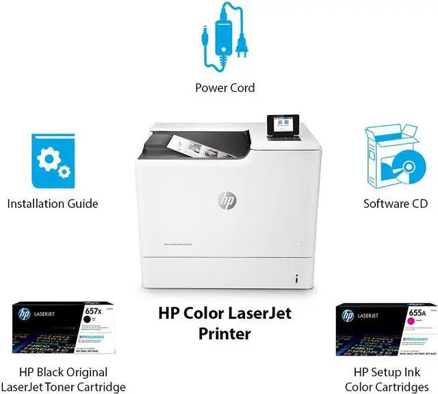 Alt view image 19 of 20 - HP Color LaserJet Enterprise M652n - printer - color - laser Business Printers
