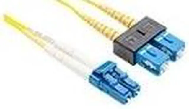 Alt view image 3 of 4 - 7 Meter Fiber Optic Patch Cable, LC-SC, 9/125 Singlemode Duplex, PVC OFNR Jacket, Yellow