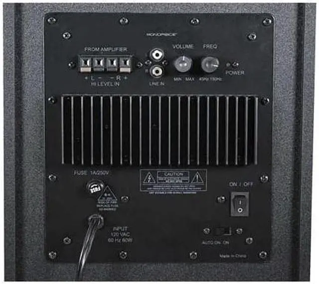 Alt view image 13 of 17 - Monoprice 5.1 Channel Home Theater Satellite Speakers And Subwoofer - Black