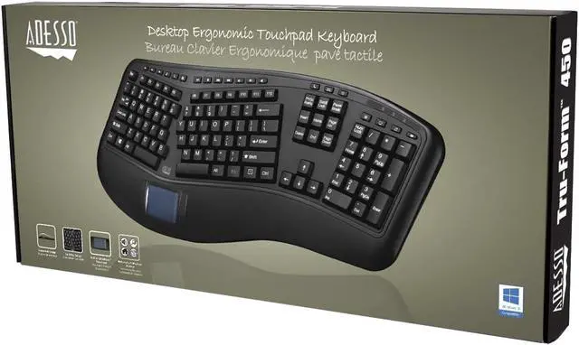 Alt view image 12 of 20 - ERGONOMIC TOUCHPAD KEYBOARD USB