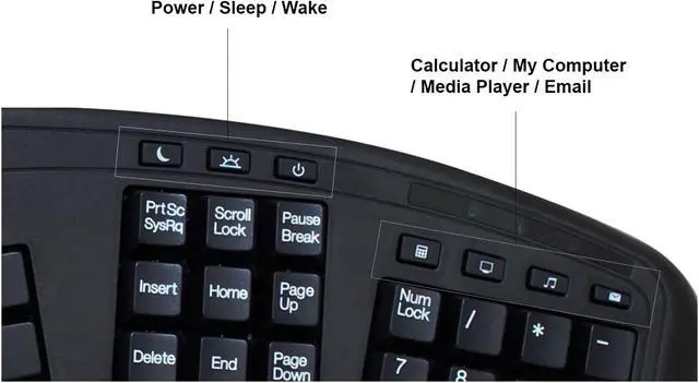 Alt view image 10 of 20 - ERGONOMIC TOUCHPAD KEYBOARD USB