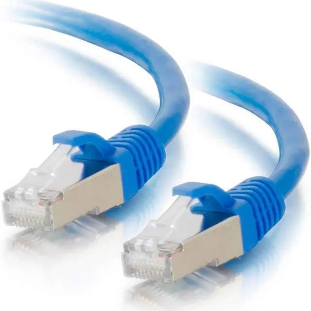 Alt view image 6 of 7 - C2G 00803 Cat6 Cable - Snagless Shielded Ethernet Network Patch Cable, Blue (15 Feet, 4.57 Meters)