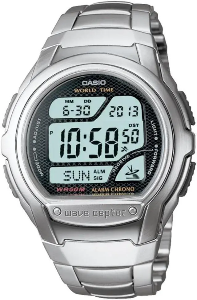 Alt view image 2 of 9 - CASIO WV58DA-1AV Atomic Digital Watch Silver