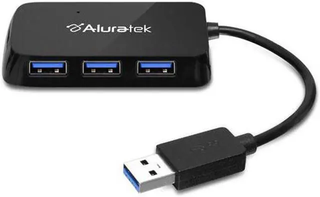 Main image of Aluratek AUH2304Fb Aluratek 4-Port USB 3.0 SuperSpeed Hub with Attached Cable (AUH2304F)