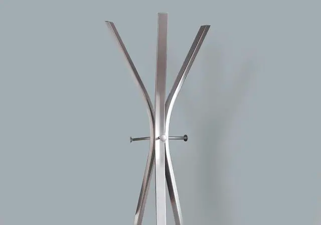 Alt view image 4 of 11 - Monarch Specialties I 2015 Silver Metal Contemporary 72 in. Coat Rack