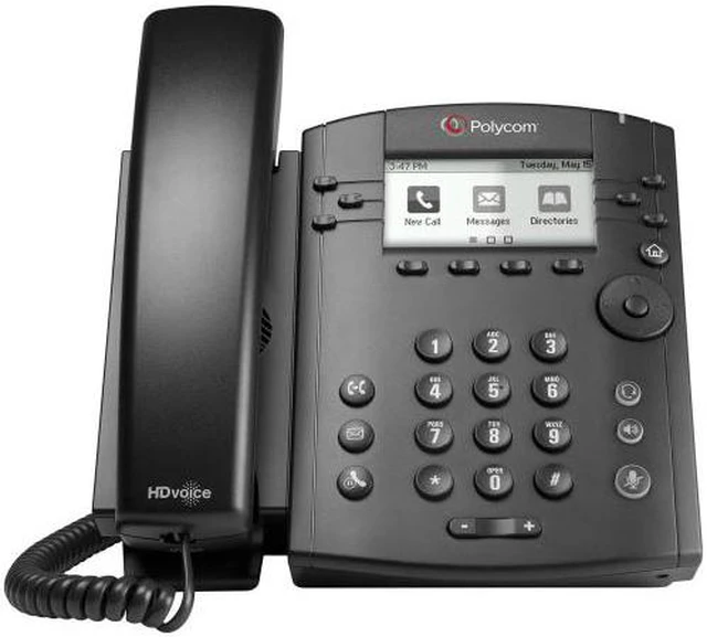 Alt view image 2 of 3 - Polycom VVX 301 (2200-48300-025) 6-line Desktop Phone