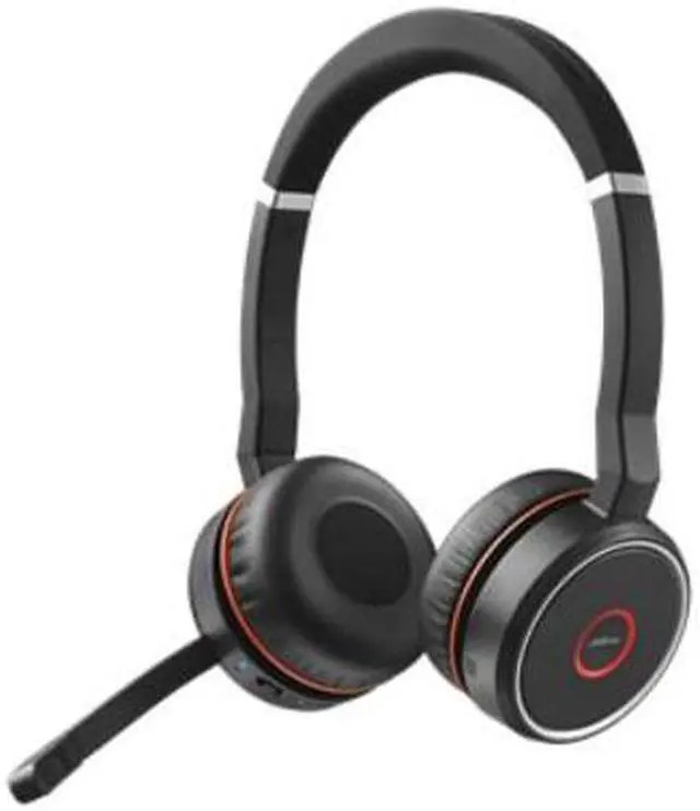 Alt view image 2 of 4 - Jabra Evolve 75 MS Duo Headset with Charging Stand, Integrated Busylight ,Discrete Boom Arm