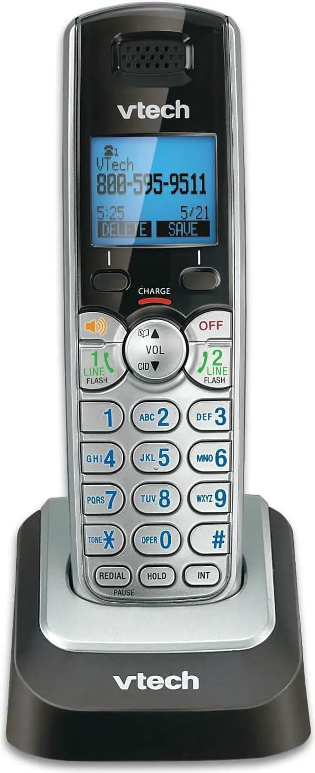 Alt view image 5 of 12 - vtech ds6151-2 2 handset 2-line cordless phone system for home or small business with digital answering system & mailbox on eac
