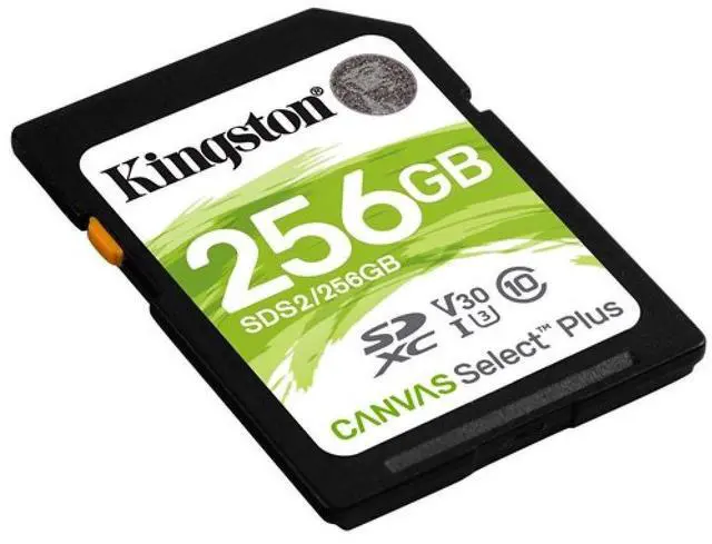 Alt view image 16 of 20 - Kingston Canvas Select Plus 256 GB Class 10/UHS-I U3 SDXC 1 Pack SDS2256GB