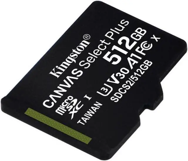 Alt view image 3 of 12 - Kingston Canvas Select Plus 512GB microSDXC Memory (Flash Memory) Model SDCS2/512GBSP
