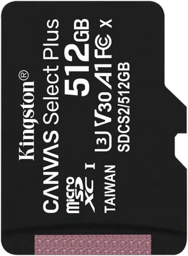 Alt view image 4 of 12 - Kingston Canvas Select Plus 512GB microSDXC Memory (Flash Memory) Model SDCS2/512GBSP