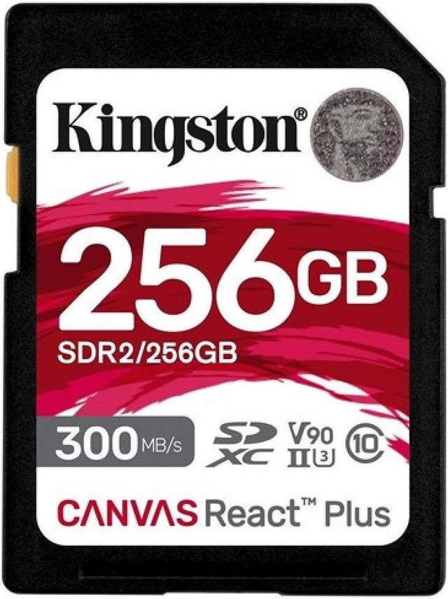Alt view image 13 of 20 - Kingston Canvas React Plus 256GB Secure Digital Extended Capacity (SDXC) Flash Card Model SDR2/256GB