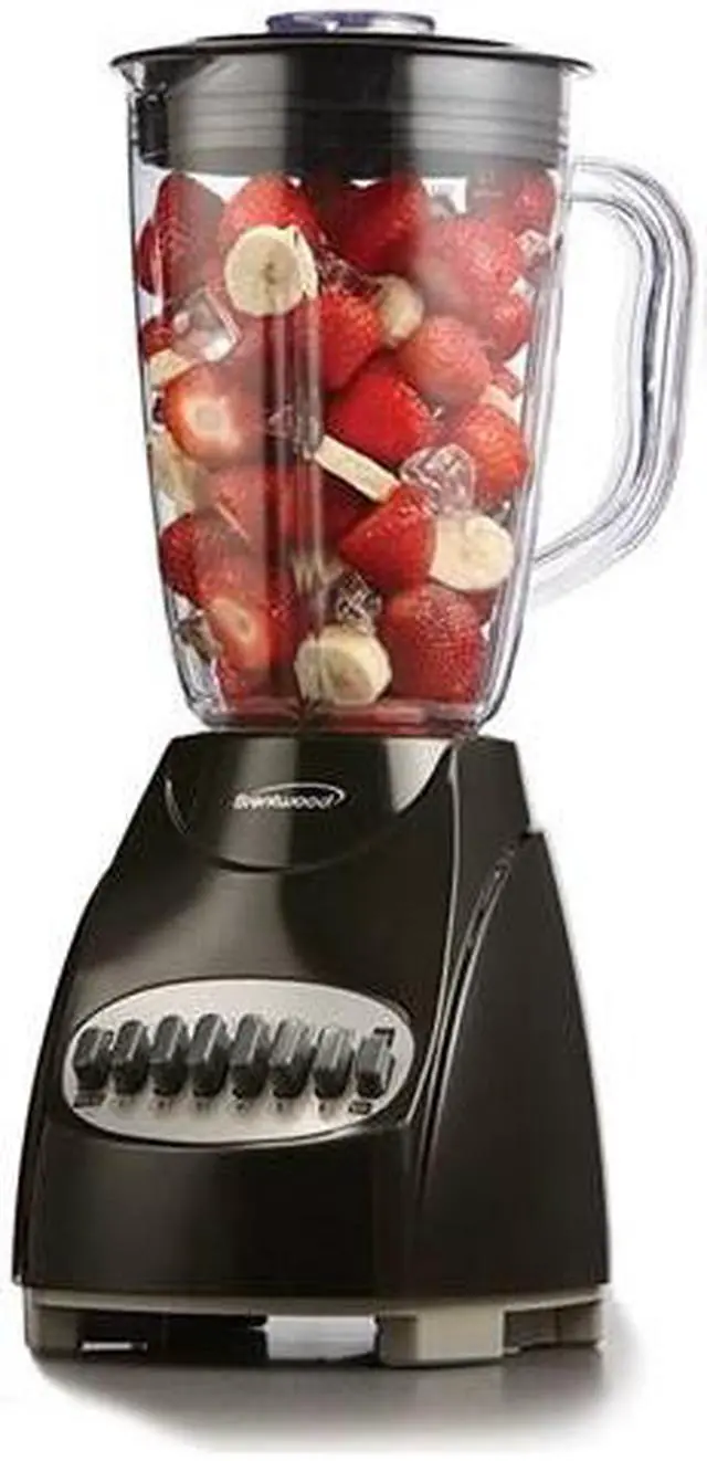 Alt view image 2 of 4 - Brentwood JB-220B 12-Speed Blender Plastic Jar (Black)