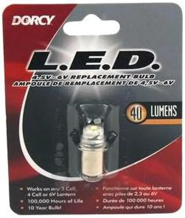 Alt view image 4 of 4 - Dorcy 4.5V to 6V LED Replacement Flashlight Bulb 41-1644