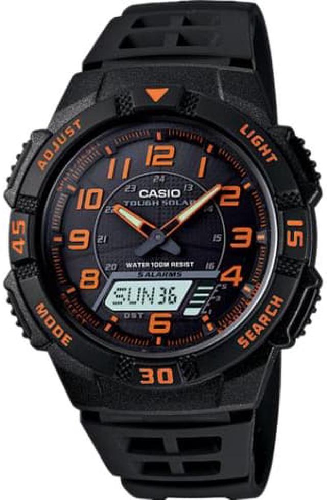 Casio Men's AQS800W-1B2V Black Resin Quartz Watch with Black Dial 