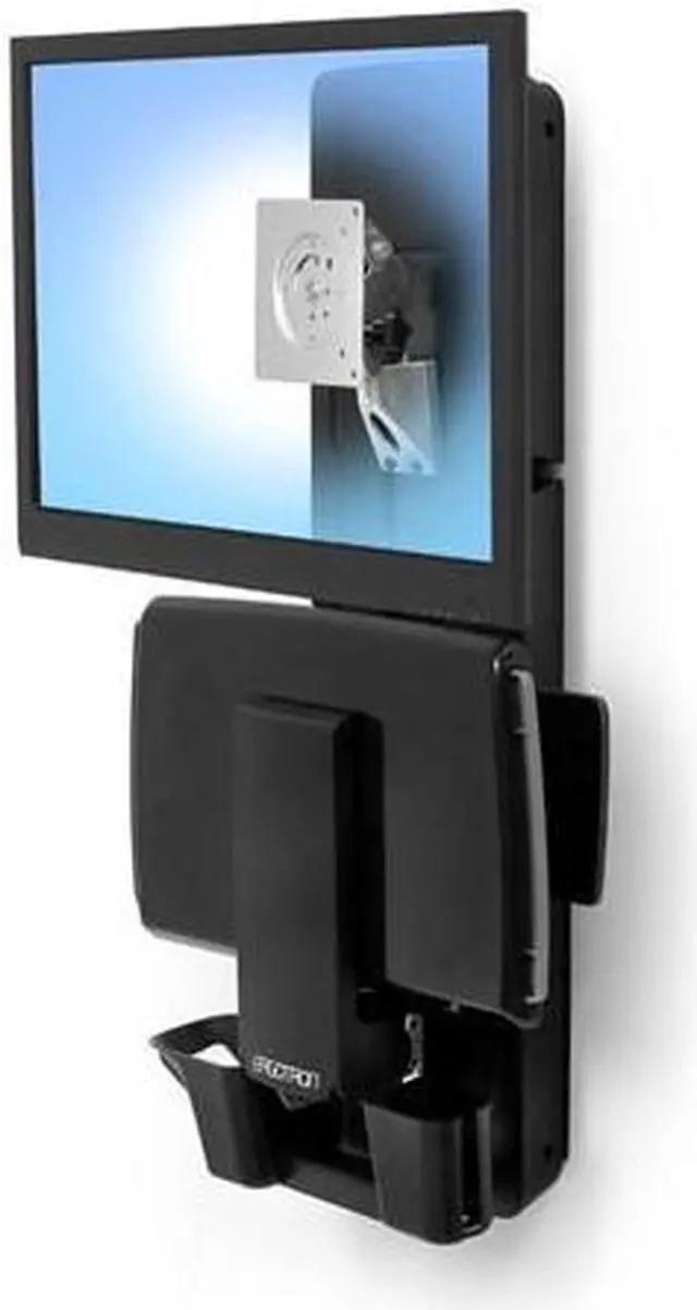 Alt view image 5 of 11 - ERGOTRON 61-080-085 StyleView Sit-Stand Vertical Lift, Patient Room (Black)