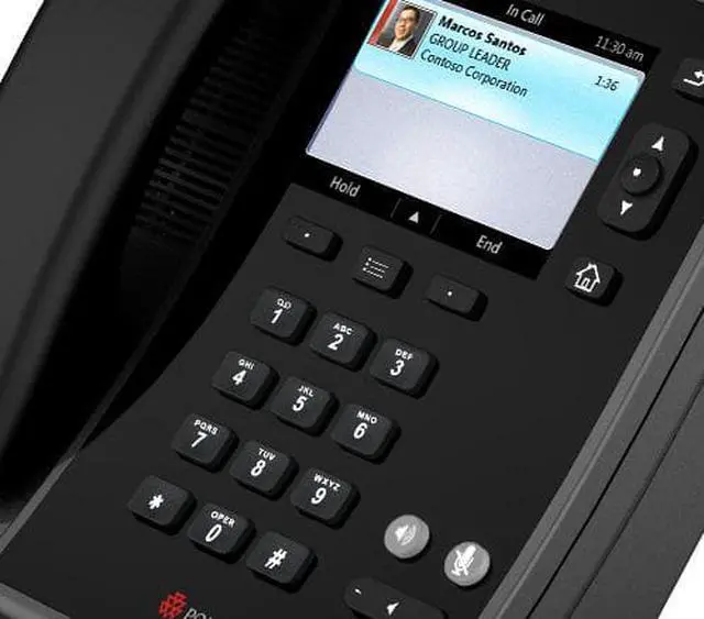 Alt view image 3 of 5 - Polycom 2200-44300-025 CX500 VoIP Phone for Microsoft Lync