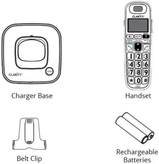 Alt view image 10 of 14 - CLARITY D704HS 52704.000 SPARE HANDSET FOR D704 SERIES