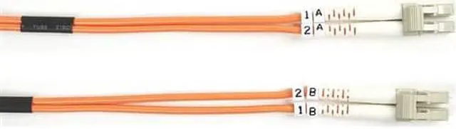 Alt view image 7 of 7 - Black Box FO625-005M-LCLC OM1 62.5-Micron Multimode Fiber Optic Patch Cable - OFNR PVC, LC-LC, Orange, 5 m (16.4 ft.)