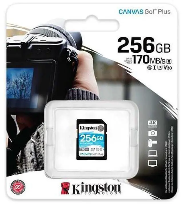 Alt view image 11 of 14 - Kingston Canvas Go! Plus 256 Gb Class 10/Uhs-I (U3) Sdxc
