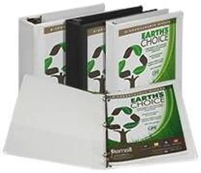 Alt view image 10 of 11 - Samsill I08957 Earth's Choice Biobased View Binder, 3 Ring Binder, 1.5 Inch, Round Ring, Customizable, White, 4 Pack