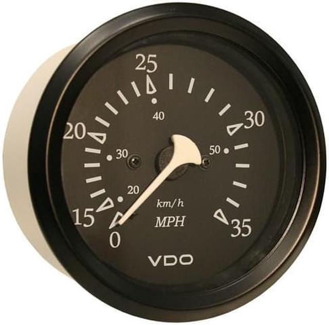 Alt view image 5 of 7 - VDO Allentare Black Pitot Speedometer 35 MPH - Black Bezel 35 Mph Speedometer