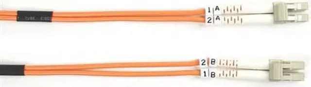 Alt view image 9 of 9 - Black Box FO625-010M-LCLC OM1 62.5-Micron Multimode Fiber Optic Patch Cable - OFNR PVC, LC-LC, Orange, 10 m (32.8 ft.)