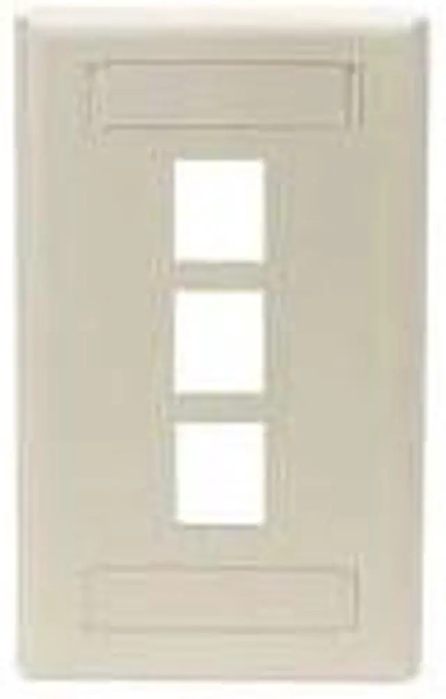 Alt view image 4 of 5 - Black Box GigaStation2 3 Socket Network Faceplate