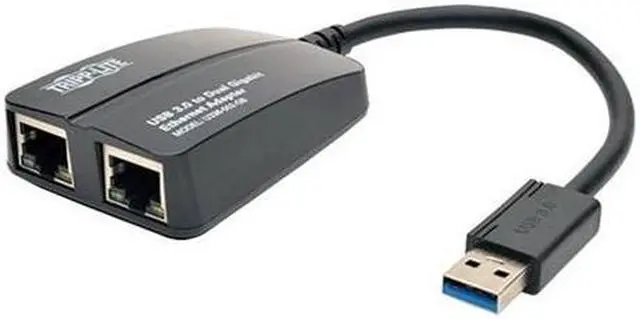 Alt view image 15 of 17 - Tripp Lite U336-002-GB USB 3.0 to Dual Port Gigabit Ethernet Adapter 10/100/1000 Mbps