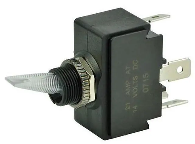 Alt view image 4 of 7 - BEP SPST Lighted Toggle Switch - Red LED - 12V - ON/OFF