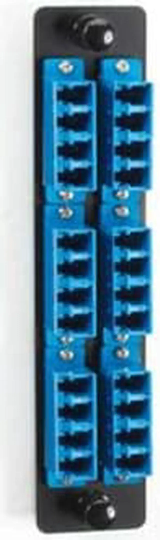 Alt view image 8 of 8 - Black Box Fiber Adapter Panel, High Density, (12) LC Duplex, Ceramic, Blue