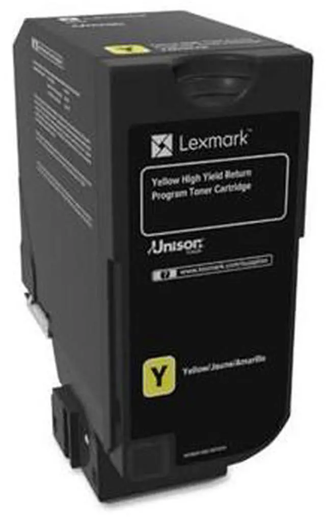 Alt view image 4 of 6 - Lexmark - 74C1HY0 - Lexmark Unison Original Toner Cartridge - Laser - High Yield - 12000 Pages - Yellow - 1 Each