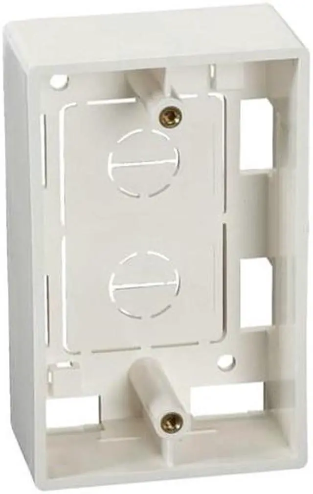 Alt view image 7 of 7 - Black Box JPB654 Office White Single-Gang Surfac E Mount Box