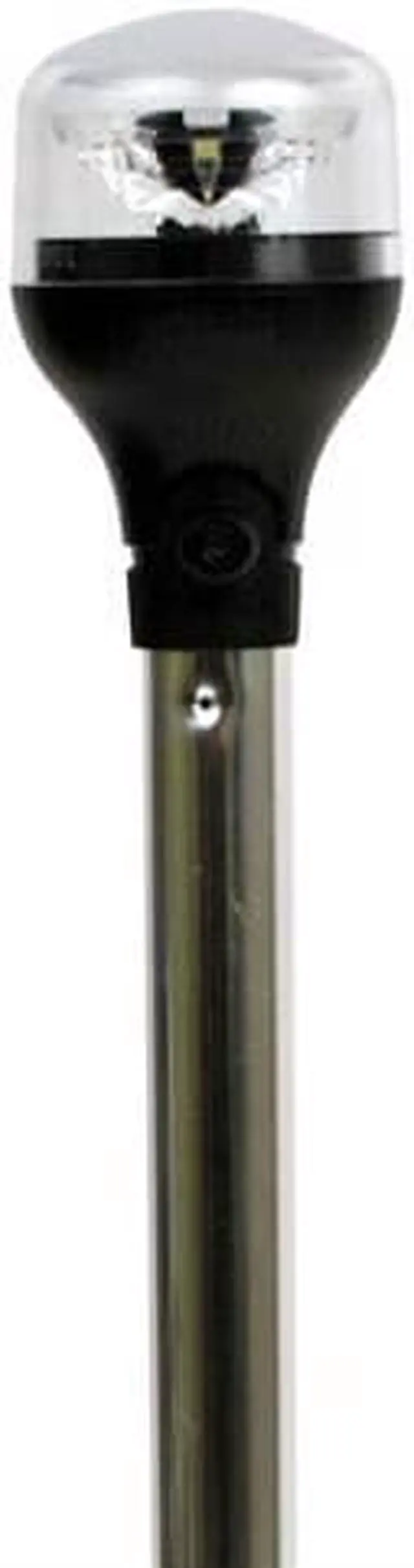 Alt view image 9 of 12 - Attwood Lightarmor Plug-In All-Around Light - 20" Aluminum Pole - Black Horizontal Composite Base W/Adapter